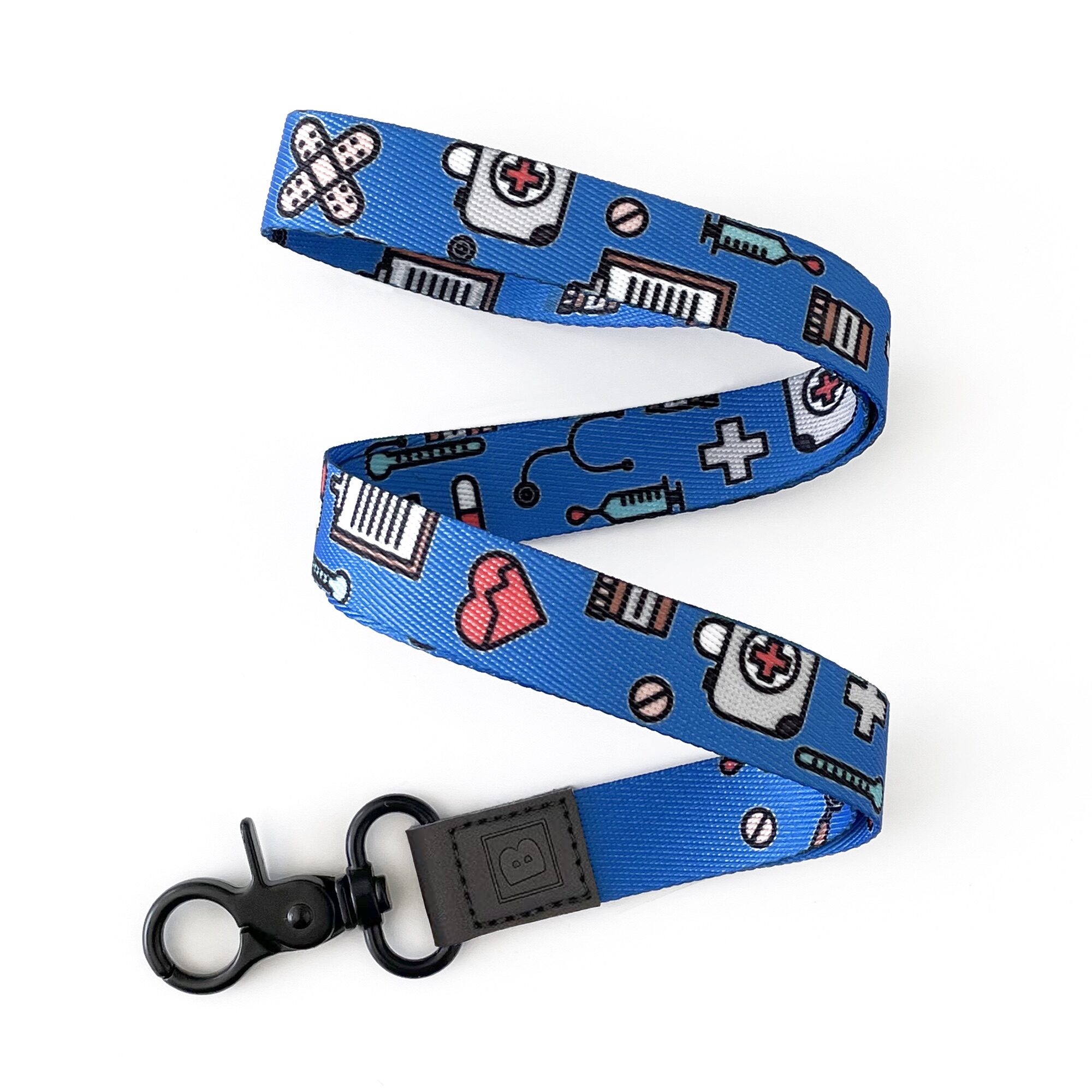 Medical Marvel: Blue Lanyard with Iconic Medical Pattern - Show Your Passion for Healthcare! by BadgeZoo