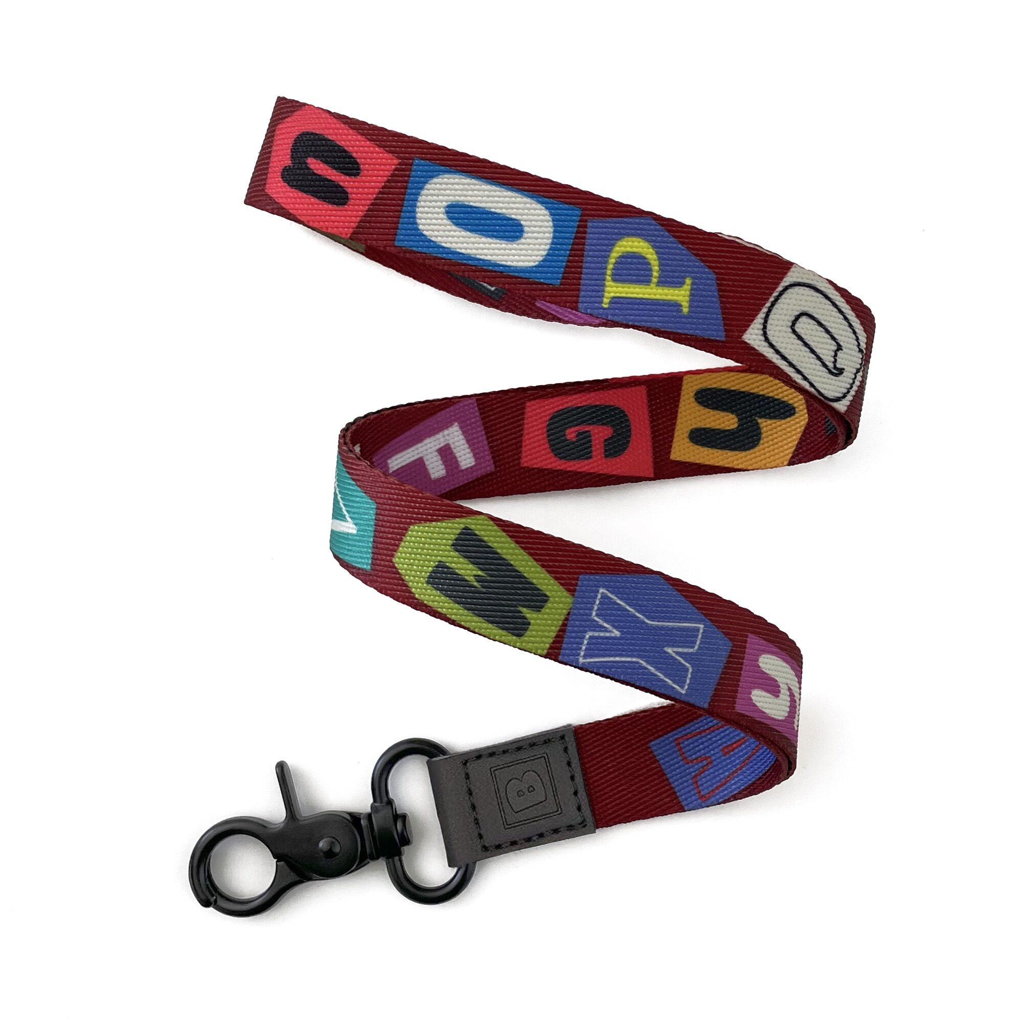 Alphabet Mastery: Burgundy Lanyard with ABC Letter Cutouts - Celebrate Learning!"