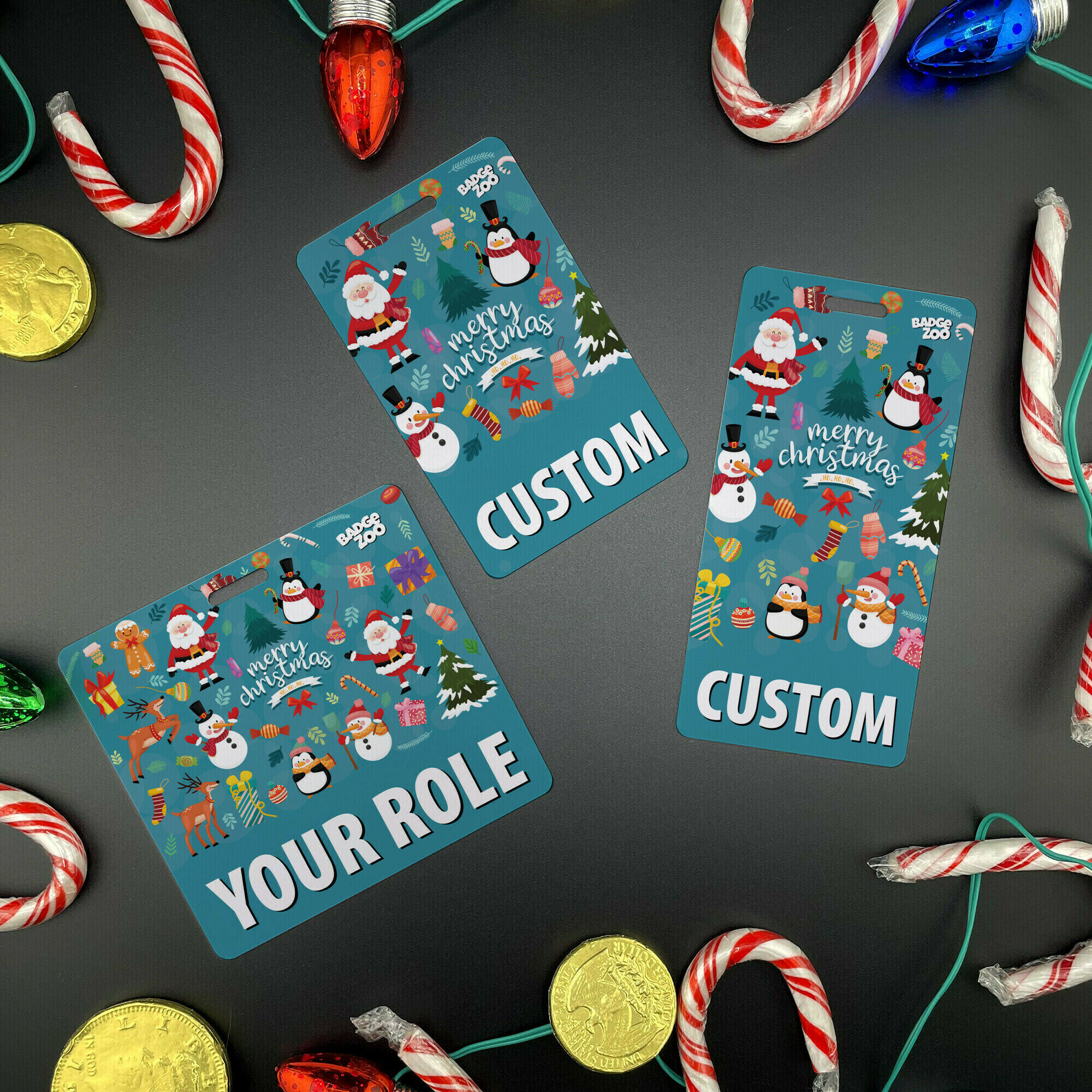 Customizable Badge Buddy - Christmas Series - Winter Wonderland - ID Backer Card