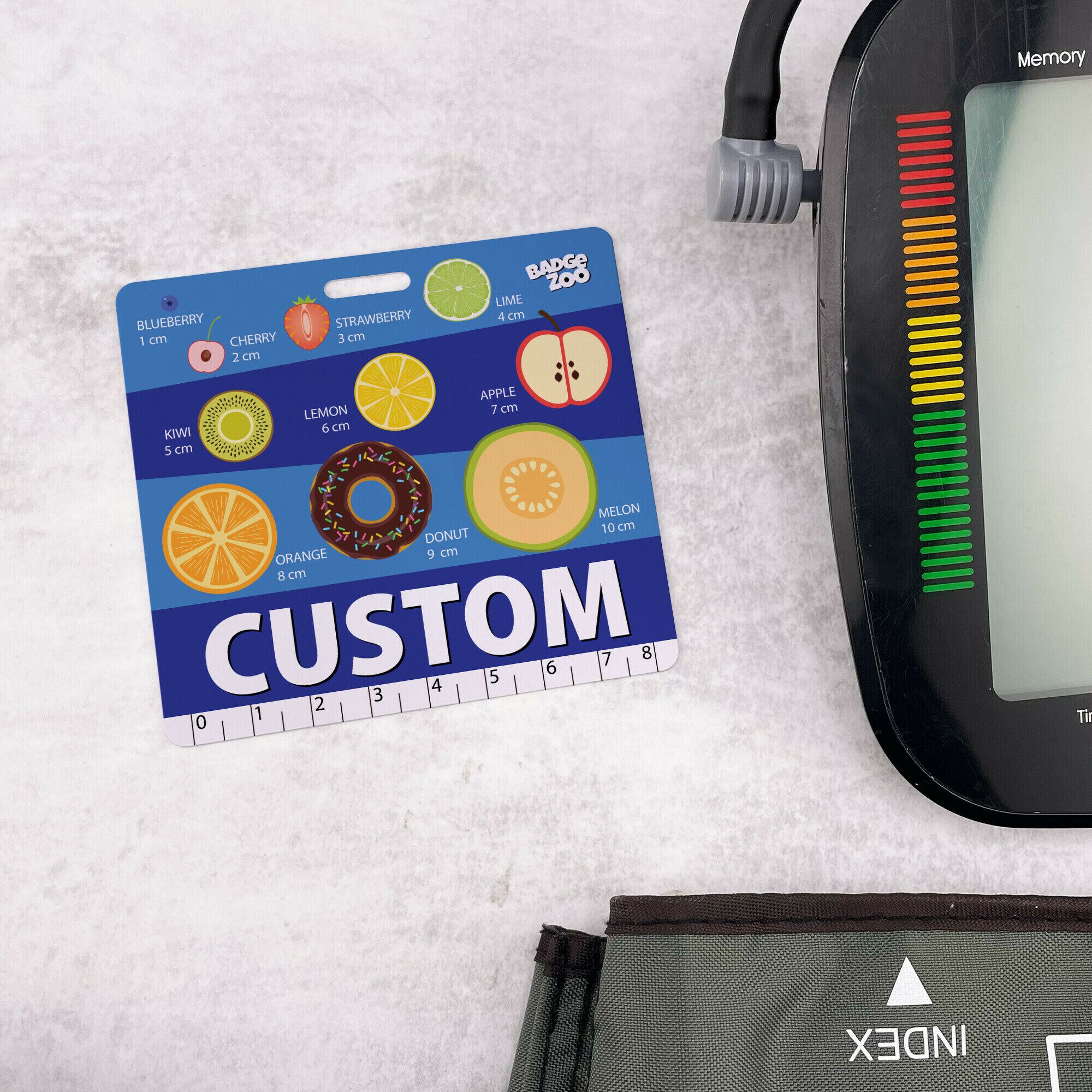 Cervical Dilation Labor Measurement CM Badge Buddy Heavy Duty Horizontal Spill & Tear Proof Cards - 2 Sided USA Printed Quick Role Identifier ID Tag Backer by BadgeZoo