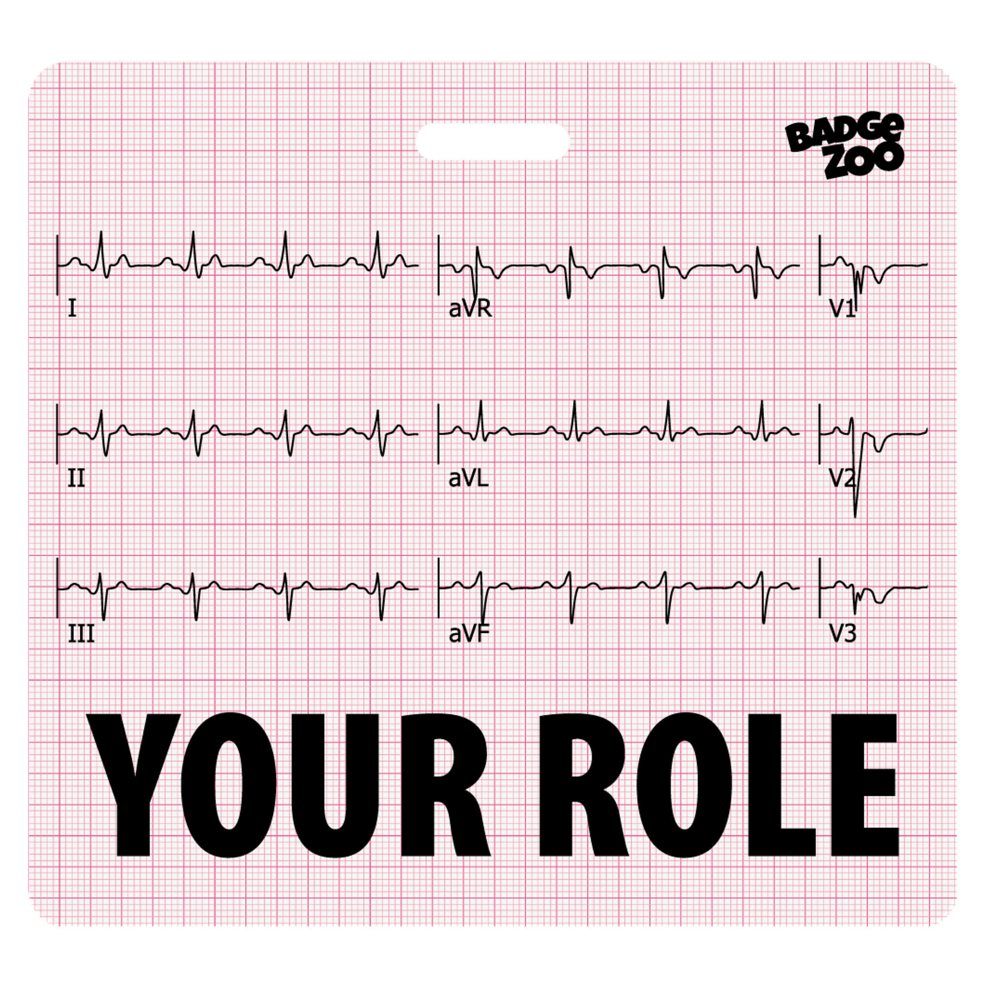 EKG Graphic Badge Buddy