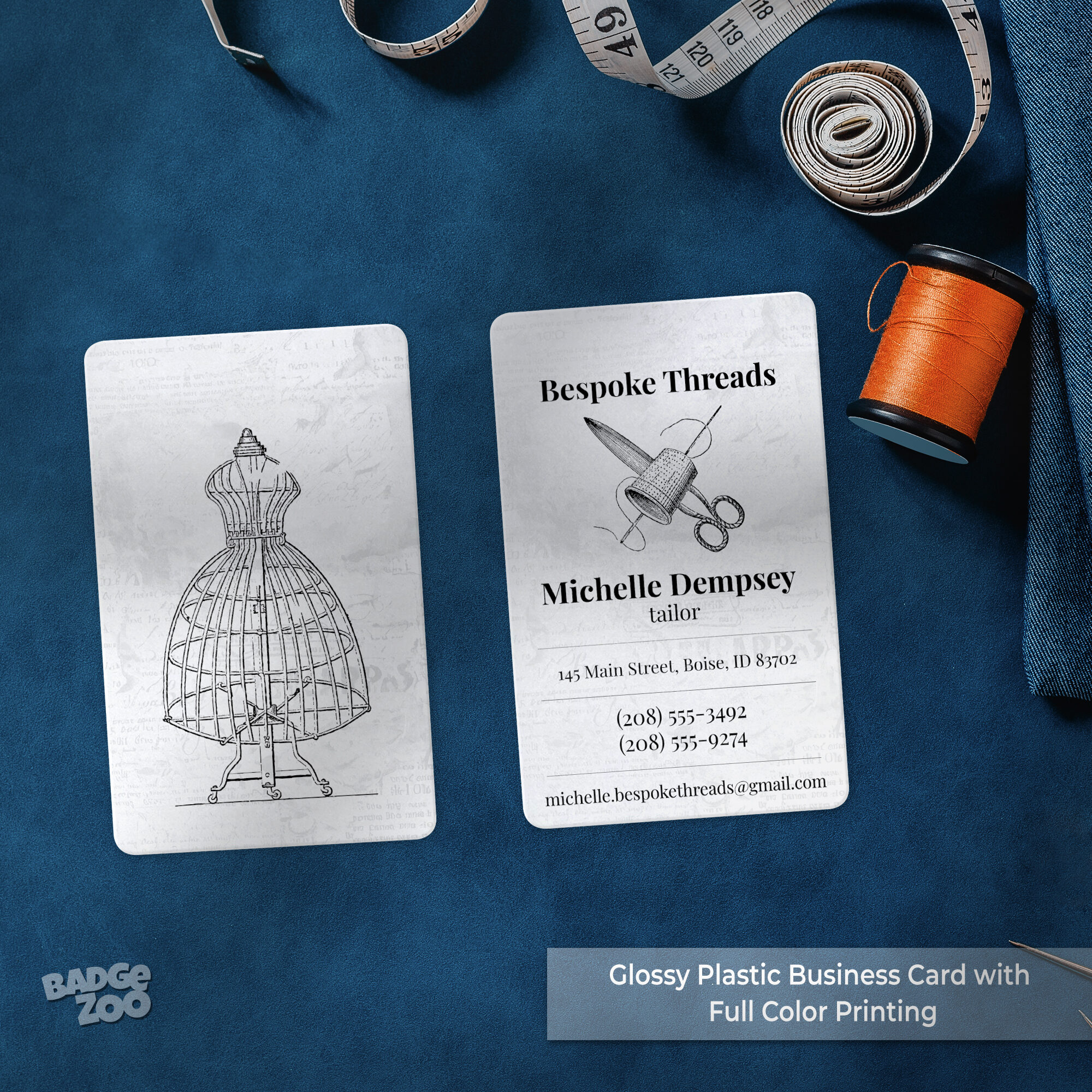Plastic Business Cards with Glossy Finish - ID Card Size