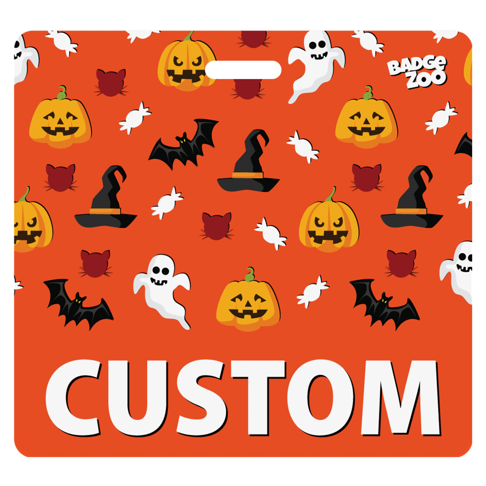 Ghost Bats & Pumpkins Badge Buddy