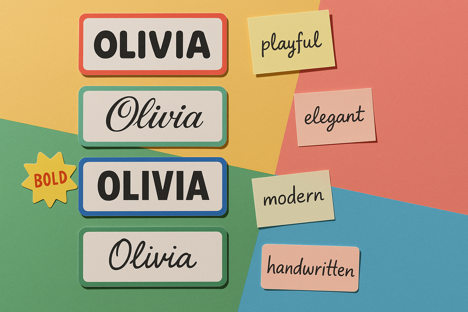 Best Fonts for Name Tags (Ranked by Style + Readability)