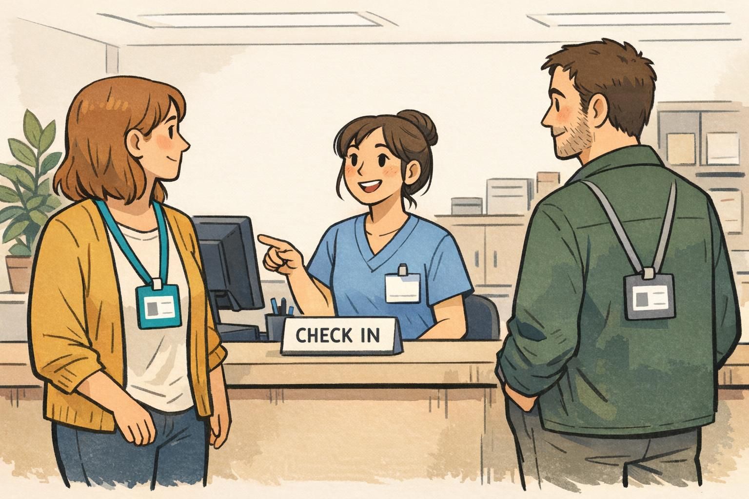 Color coded badge Backers and Color Bars for Quick Visual Role Coding