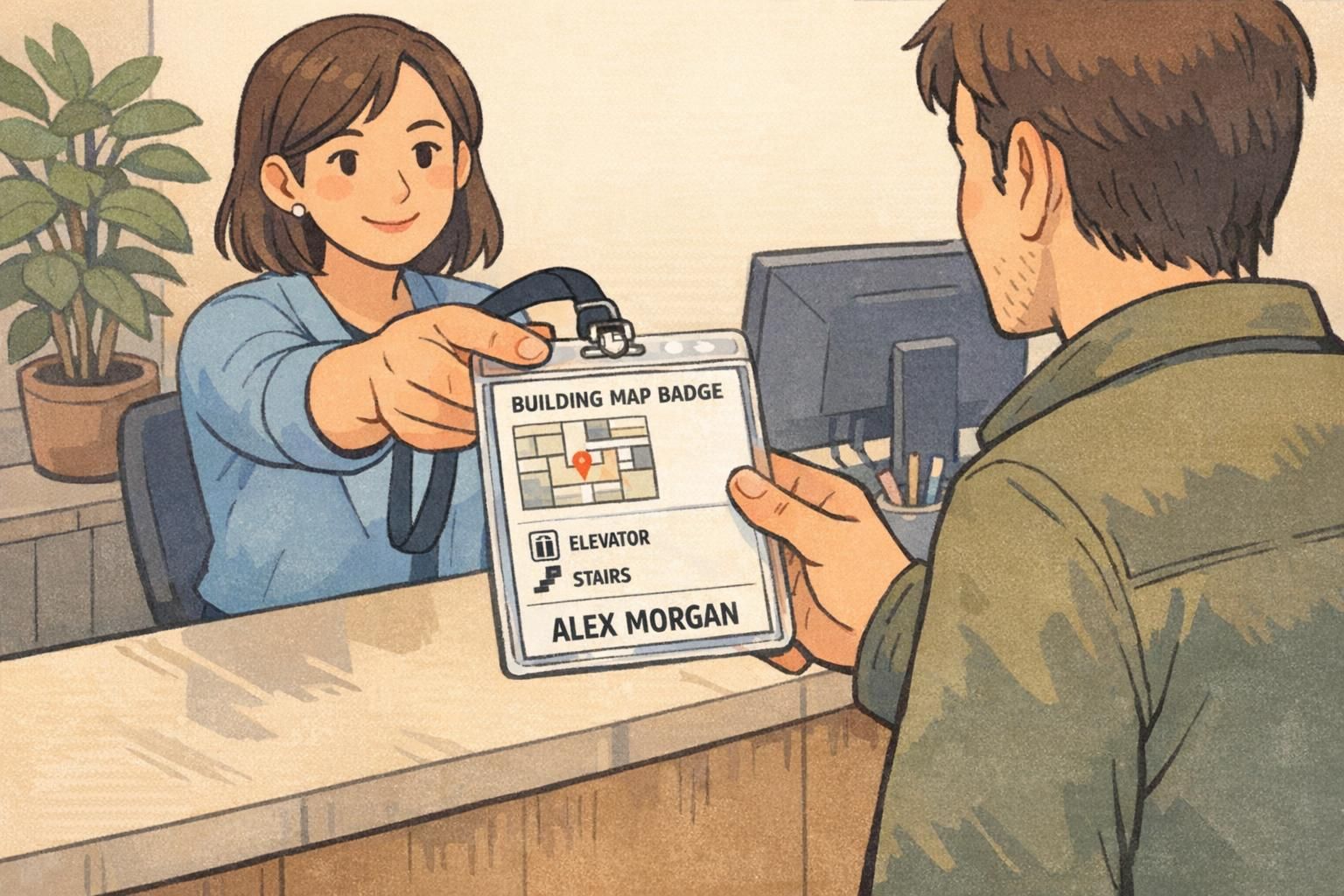 Building Map Badge Micro-Maps: Helping Visitors Navigate Buildings Without Confusion
