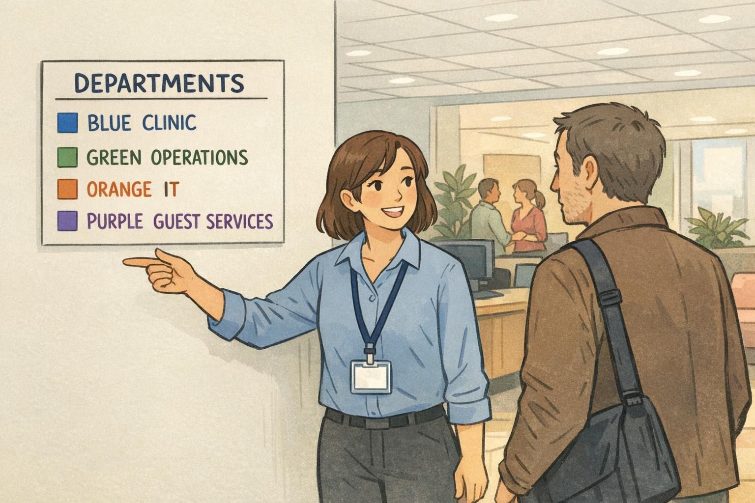 Department color coding: How to Improve Wayfinding Without Creating Silos