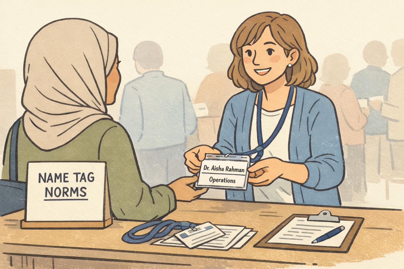 Name Tag Norms Across Cultures: Titles, Last Names, and Respectful Defaults