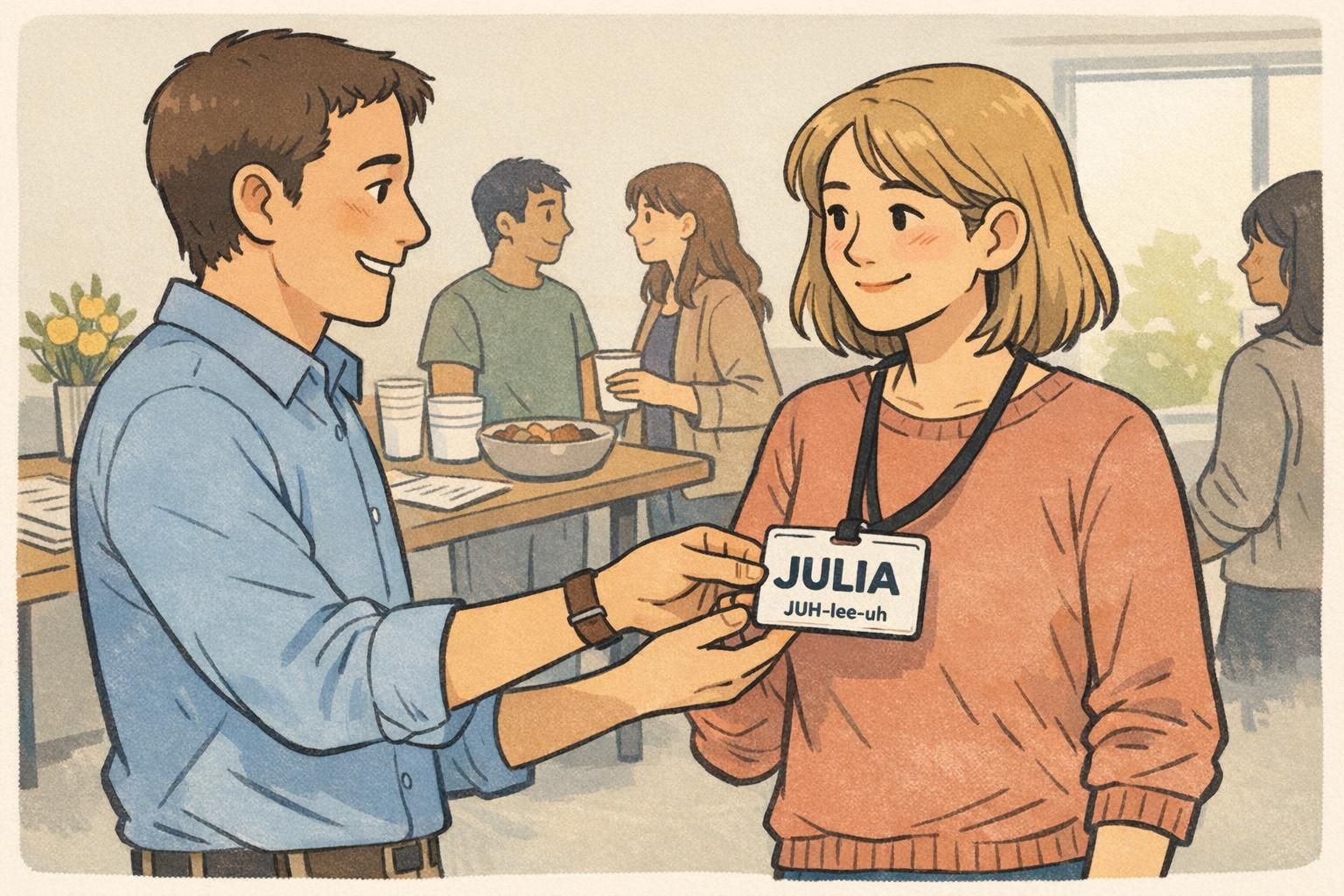 Name pronunciation badge options for teams and events: Helpful or Too Much?