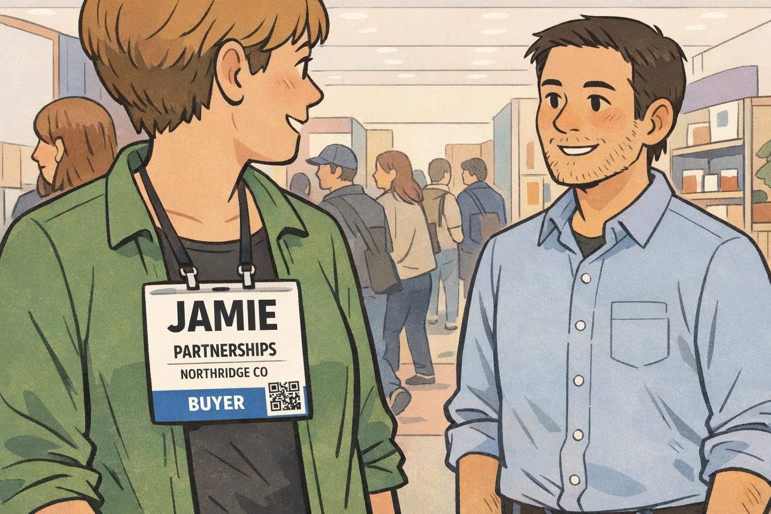 Trade Show Badge Design for Quick Booth Conversations